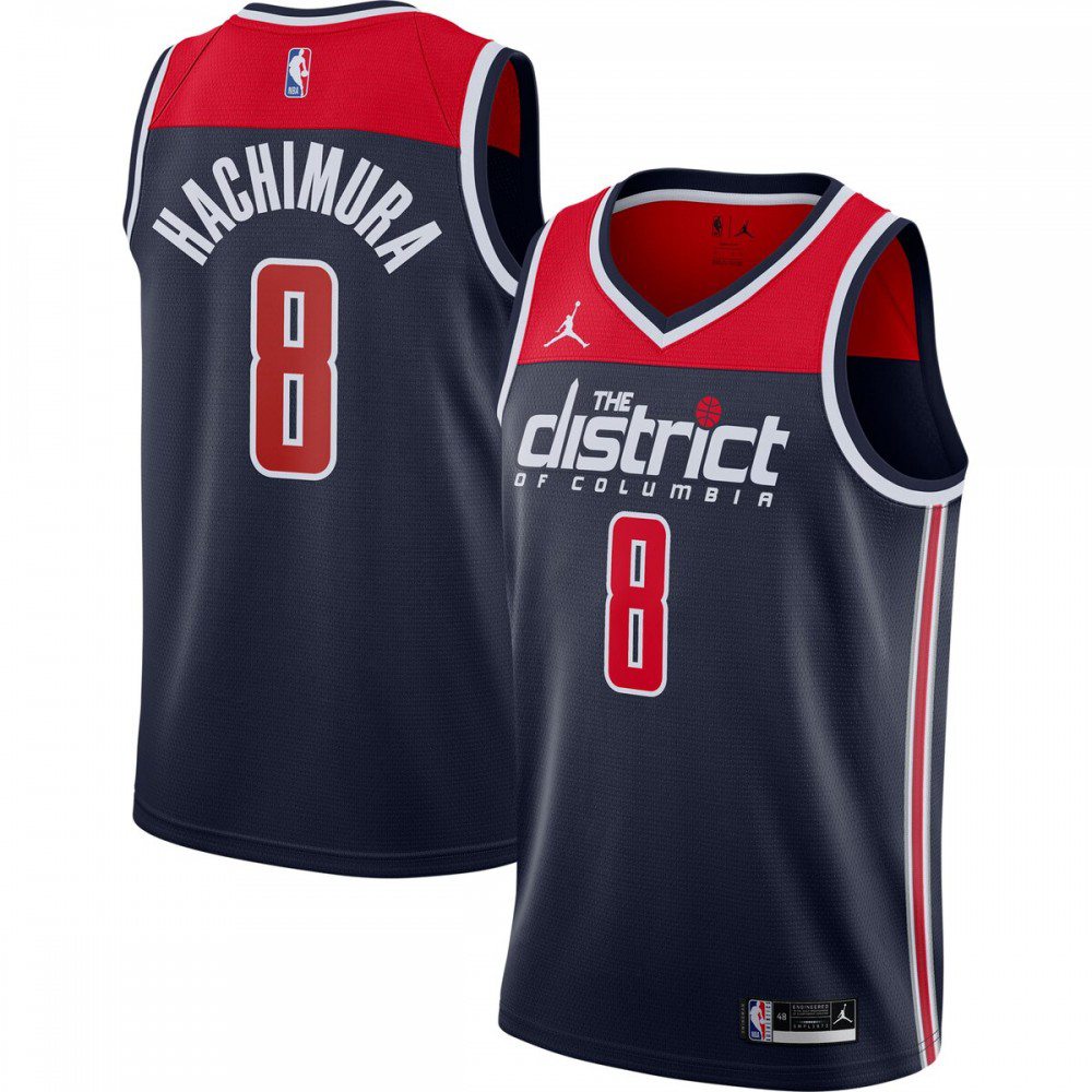 Rui Hachimura Washington Wizards Jordan Brand 2020/21 Swingman Player Jersey - Statement Edition - Navy-Pro Kit Vault | Brand New 26/27 Sports Jerseys